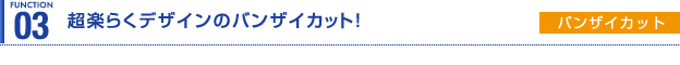 超楽らくデザインのバンザイカット！